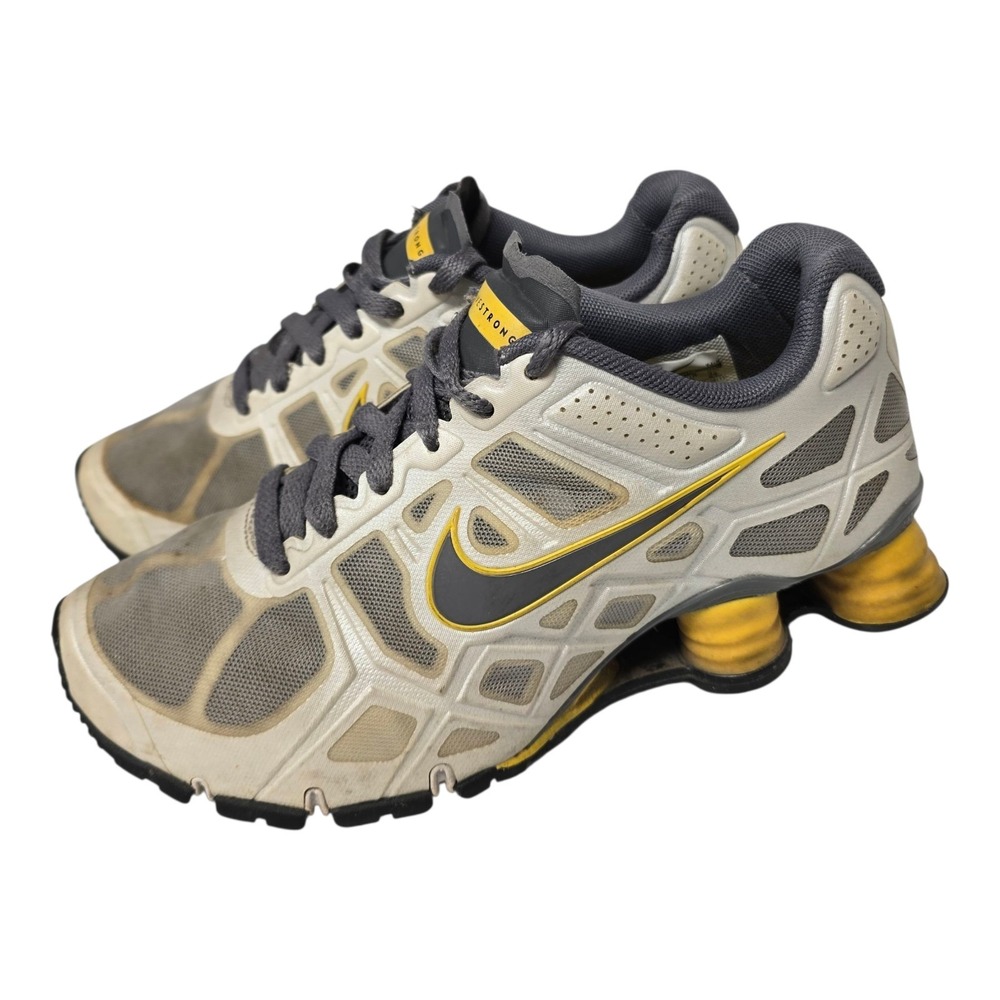 Nike Shox Turbo+ Livestrong Sneakers Women's‎ US 7 454121-170 Gray Silver Yellow